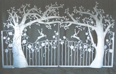 Galvanised and powder coated wildlife gate