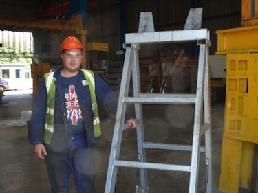 Lee Groves and ladder