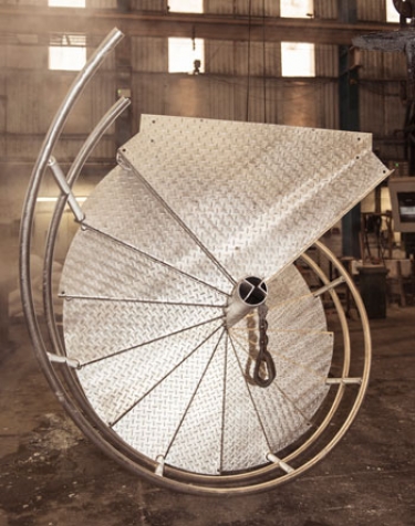 Hot dip galvanized spiral staircase