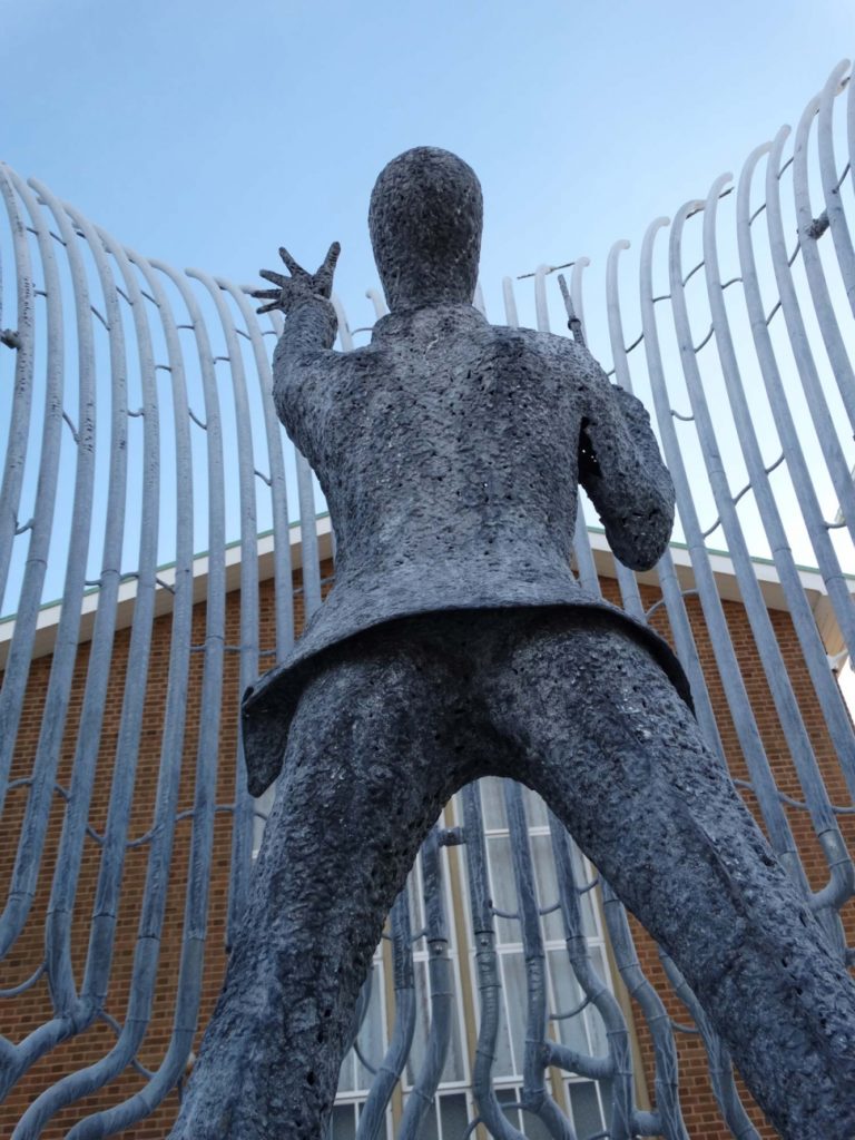 Matthew Lane Sanderson galvanised sculpture backside