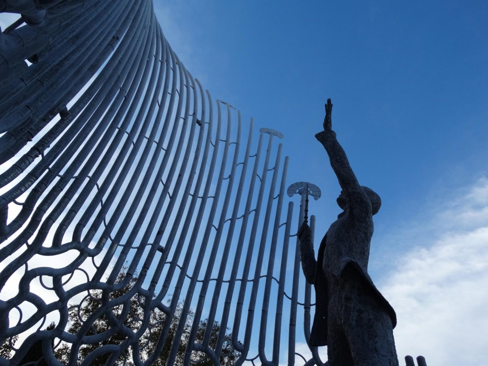 Matthew Lane Sanderson galvanised sculpture reaching