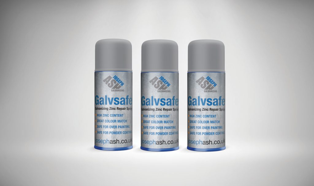 three cans of galvsafe zinc spray
