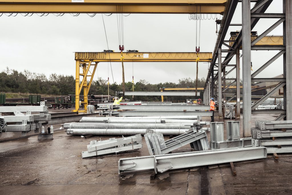 Crane area and loading bay at Joseph Ash Chesterfield