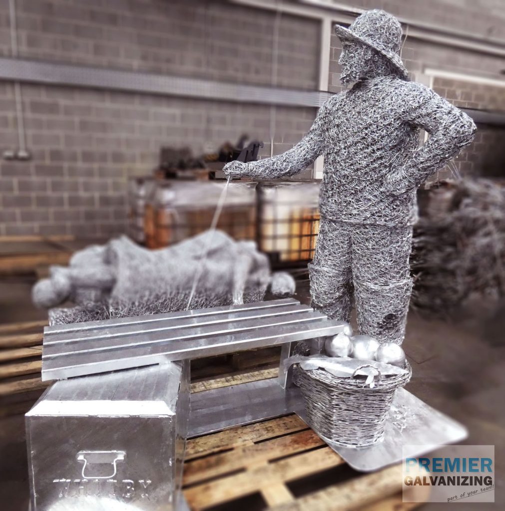 Emma Stothard Whitby Walk Heritage Sculptures Hot Dip Galvanized by Premier Galvanizing Hull