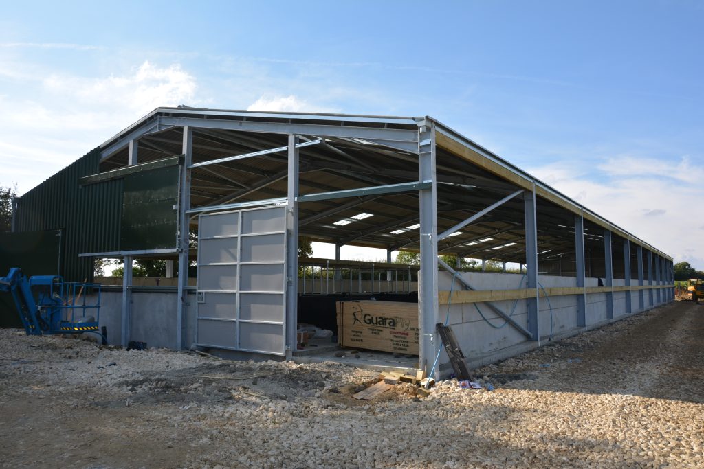 Galvanized farm building