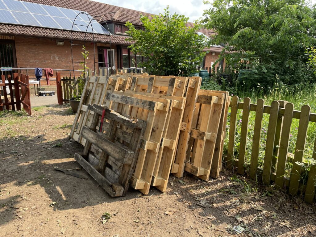 Pallets donated by Premier Galvanizing Corby
